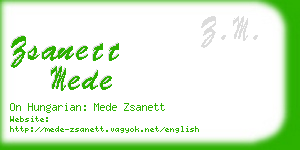 zsanett mede business card